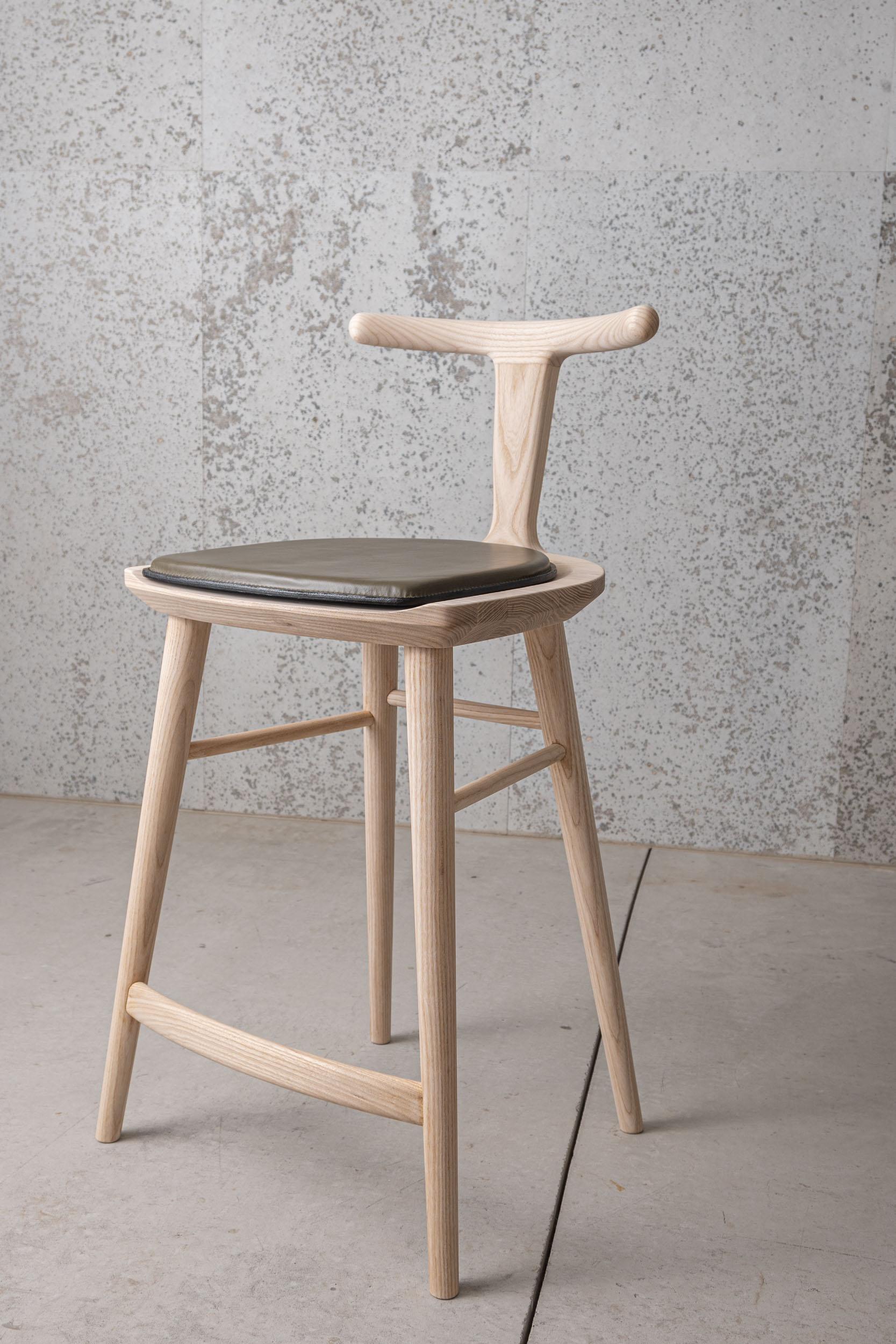 Oxbend Leder-Sitzpolsterung für den Oxbend-Stuhl und Hocker im Angebot 14
