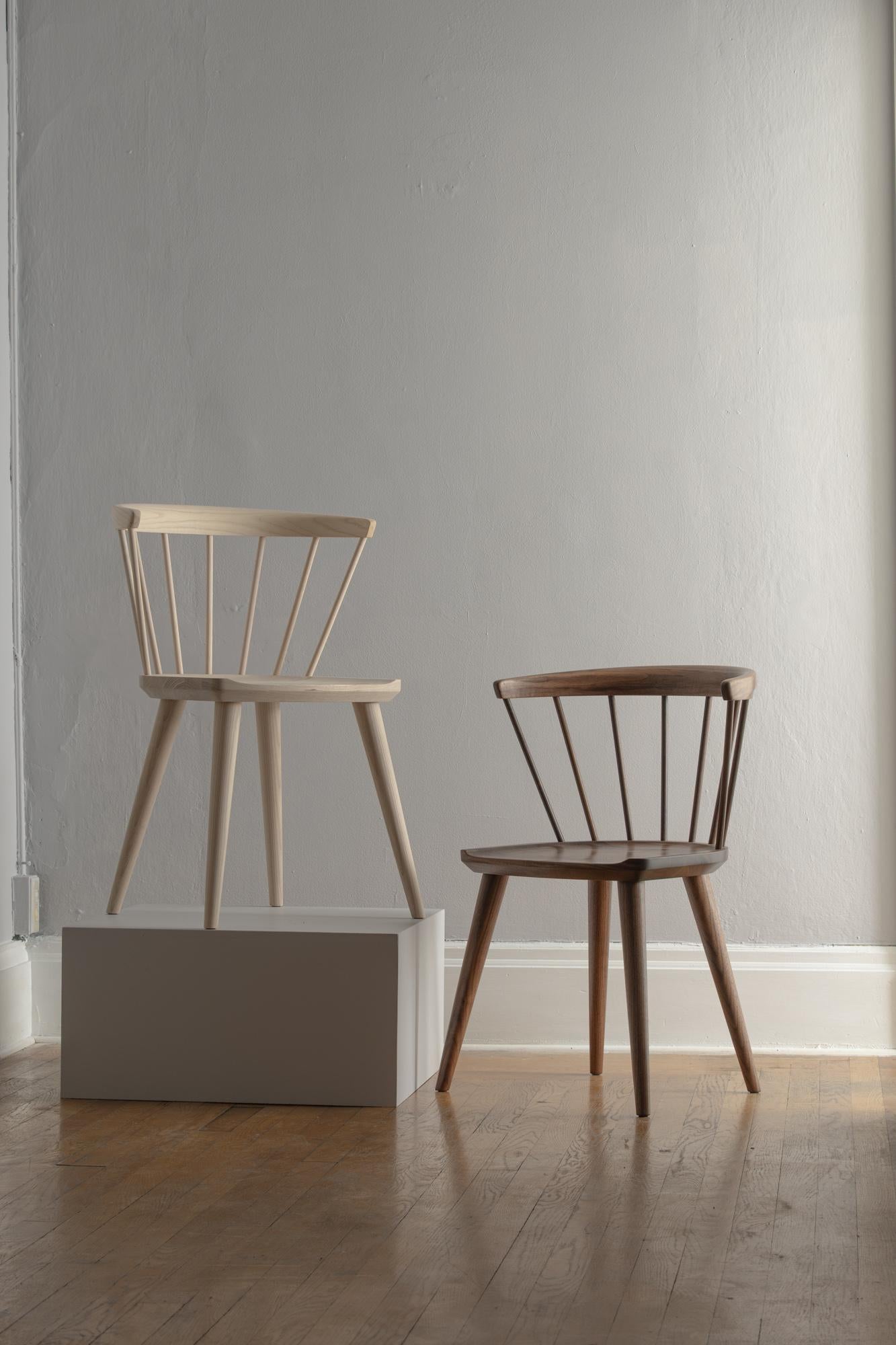 Oxbend Windsor Chair in White Ash by Fernweh Woodworking For Sale 7