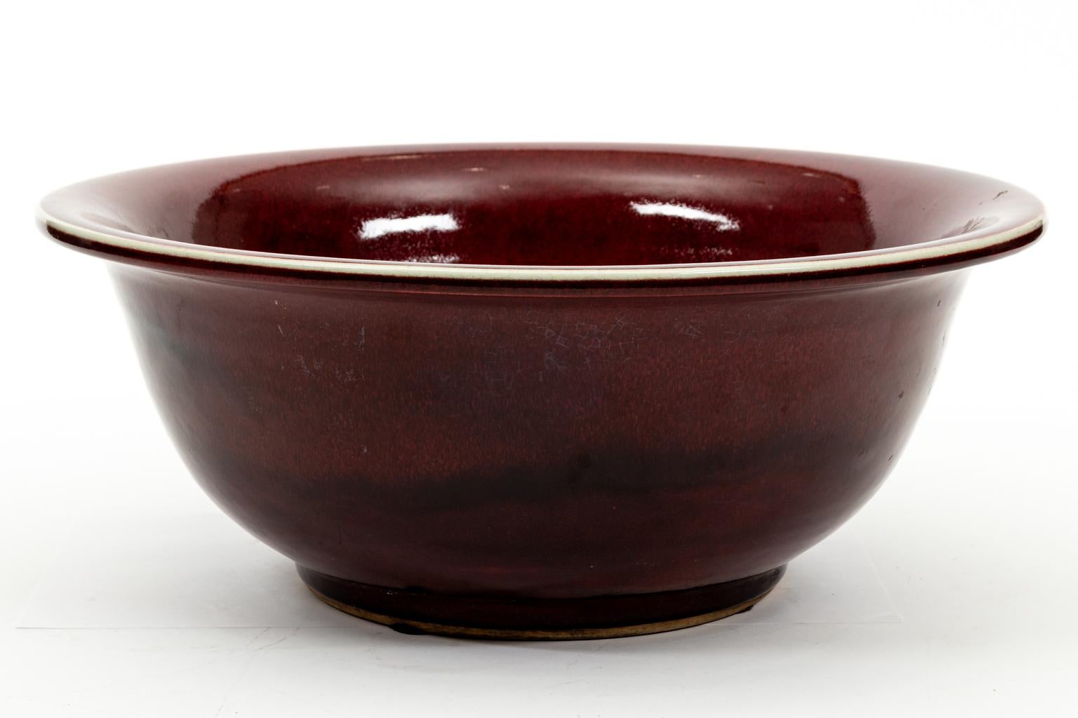 Oxblood Bowl In Good Condition For Sale In Stamford, CT