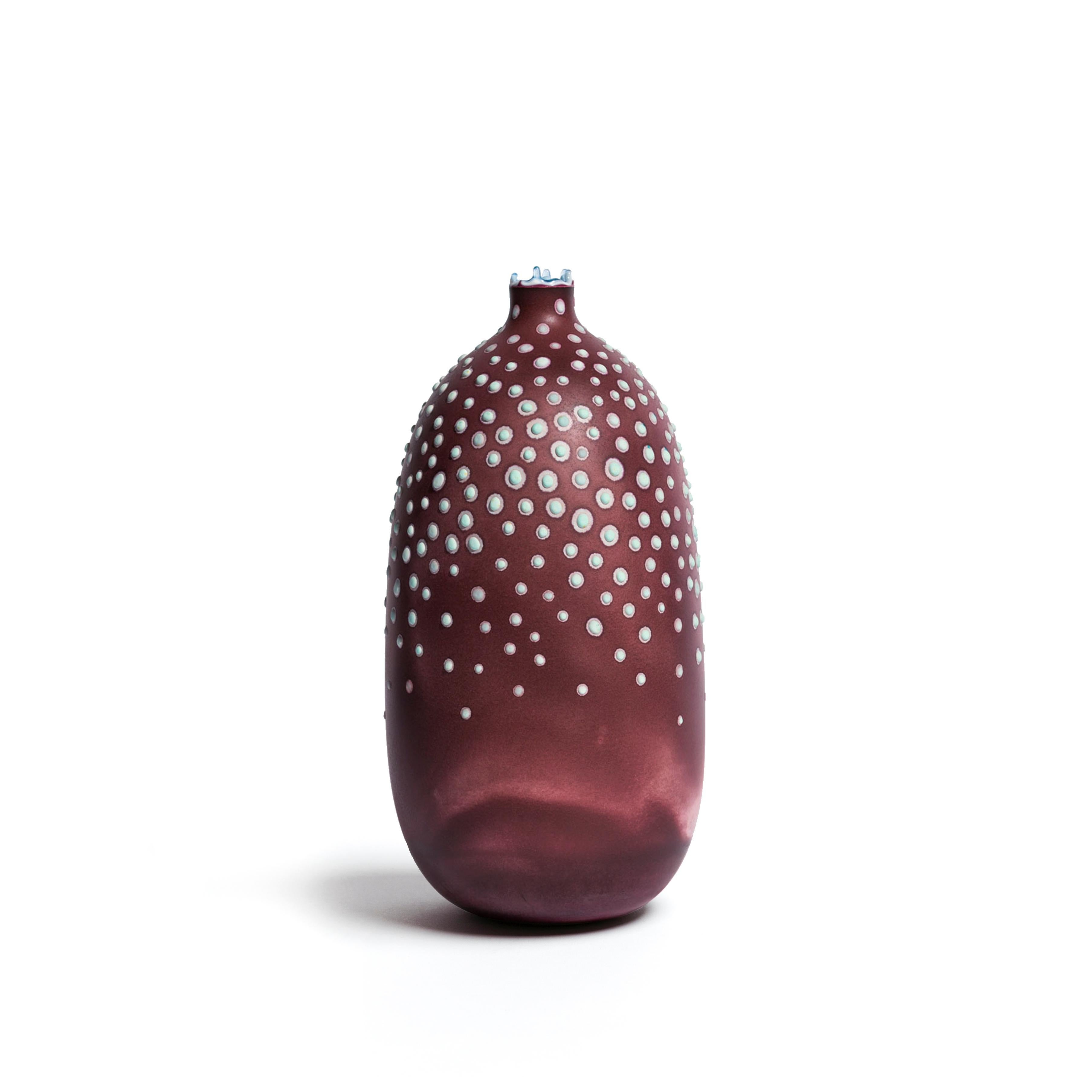 Post-Modern Oxblood Huxley Vase by Elyse Graham For Sale