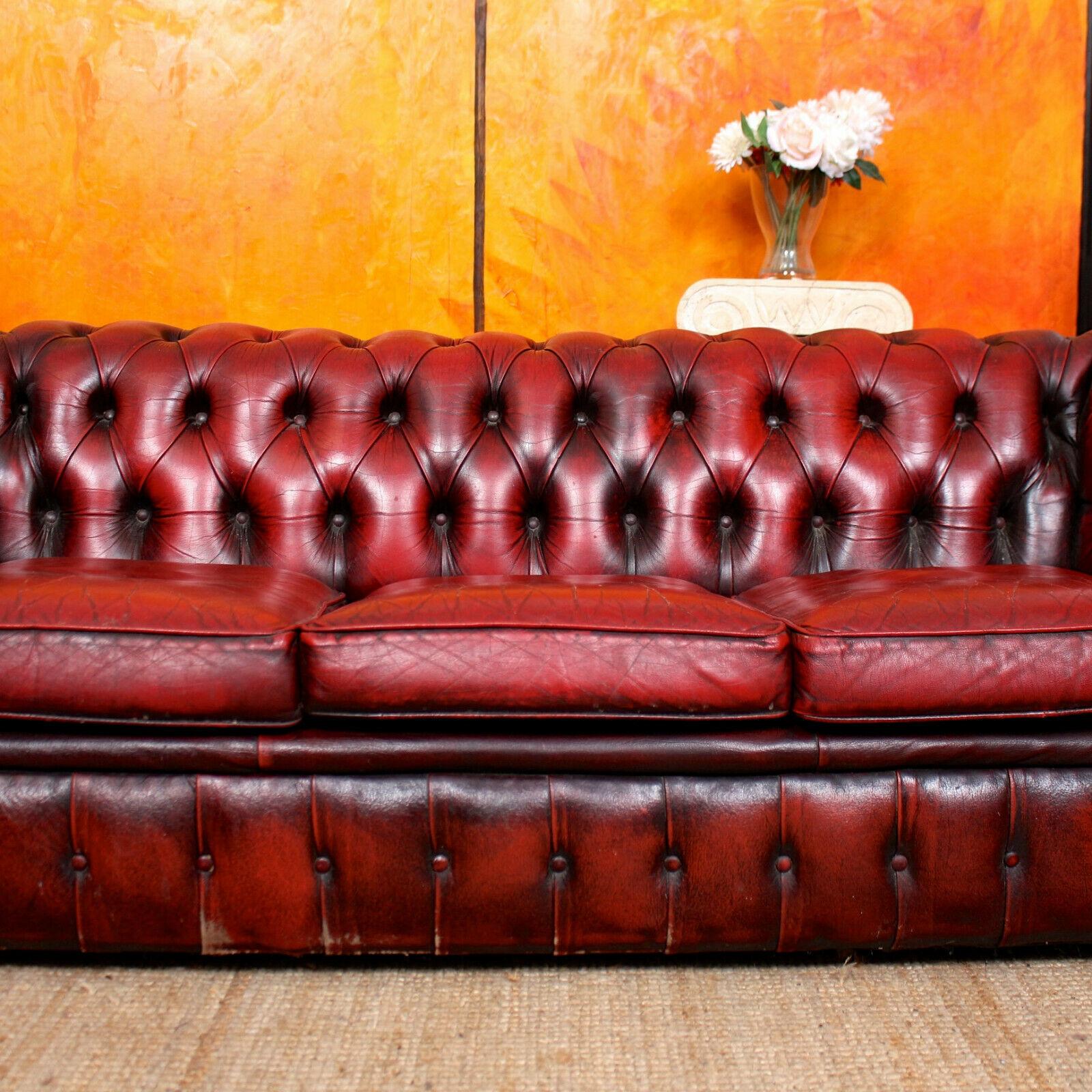 oxblood chesterfield sofa