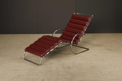 Oxblood Leather MR Adjustable Chaise Lounge by Mies van der Rohe for Knoll Intl