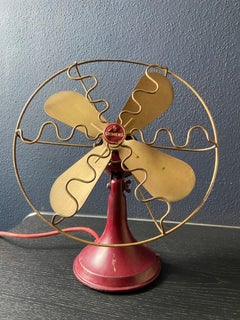 Oxblood Red Fan by Siemens-Schuckert Model W 250 T, Germany, 1950s