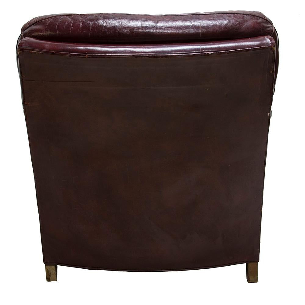 20th Century Oxblood Red Leather Club Chair
