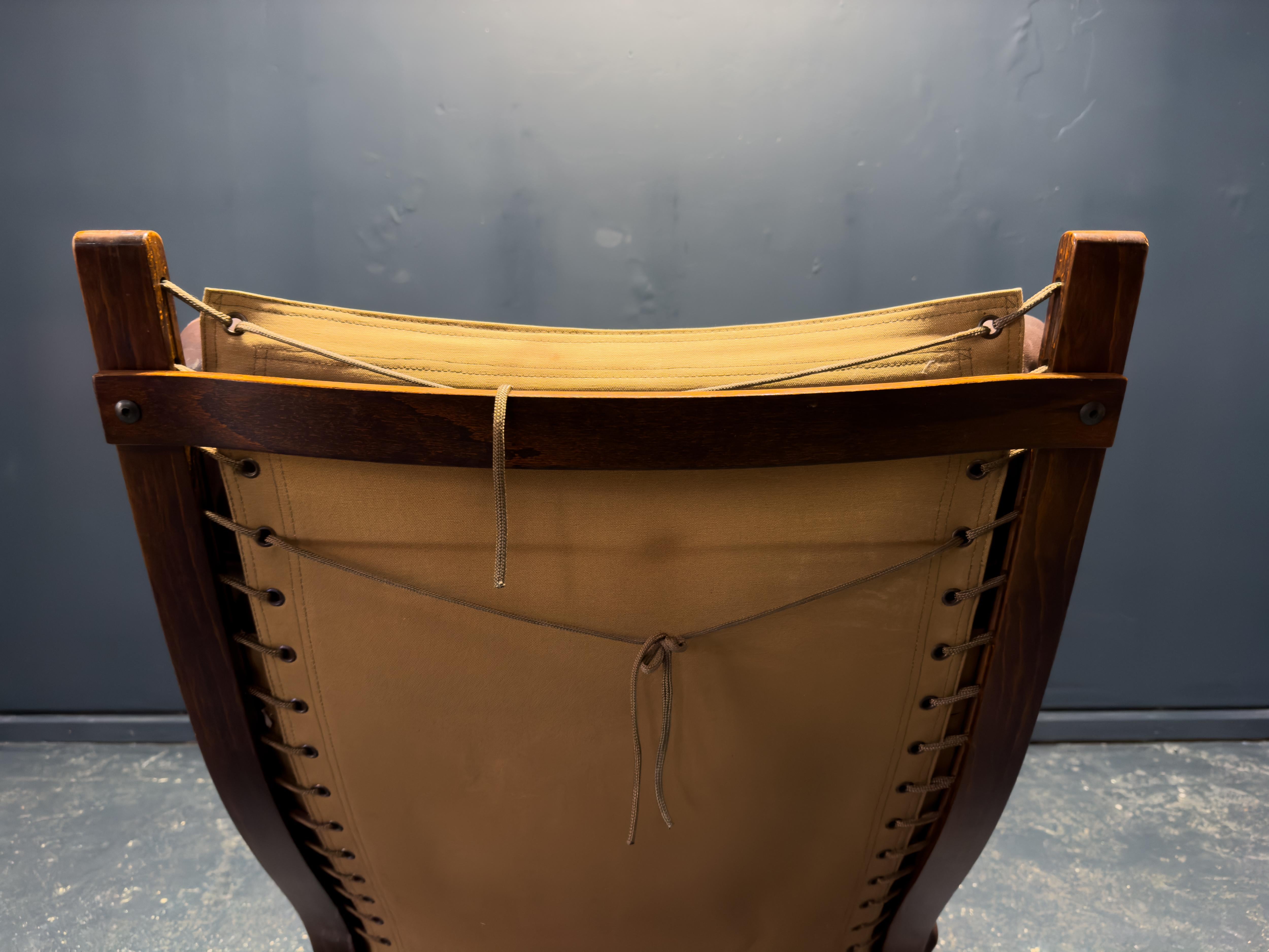 Mid-20th Century Oxblood Siesta Chair by Ingmar Relling For Sale