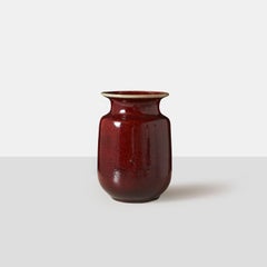 Oxblood-Vase von Kjell Bolinder Höganäs