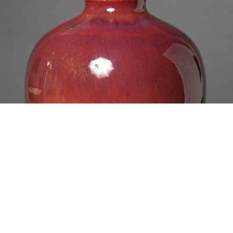 Chinese Oxblood Vase with Mei' Ping-Shape For Sale