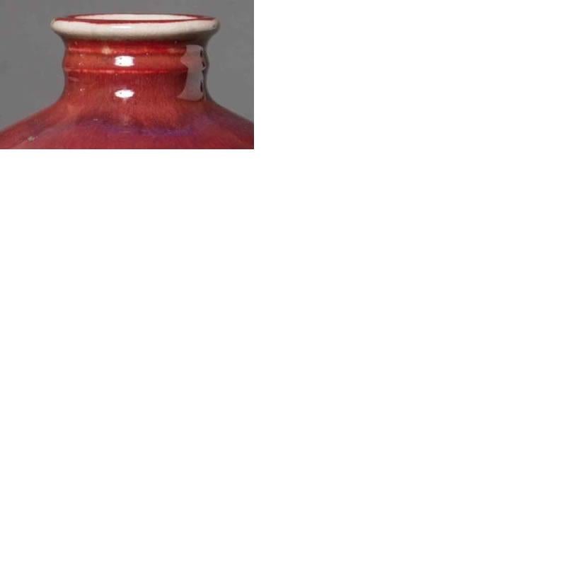 Fired Oxblood Vase with Mei' Ping-Shape For Sale