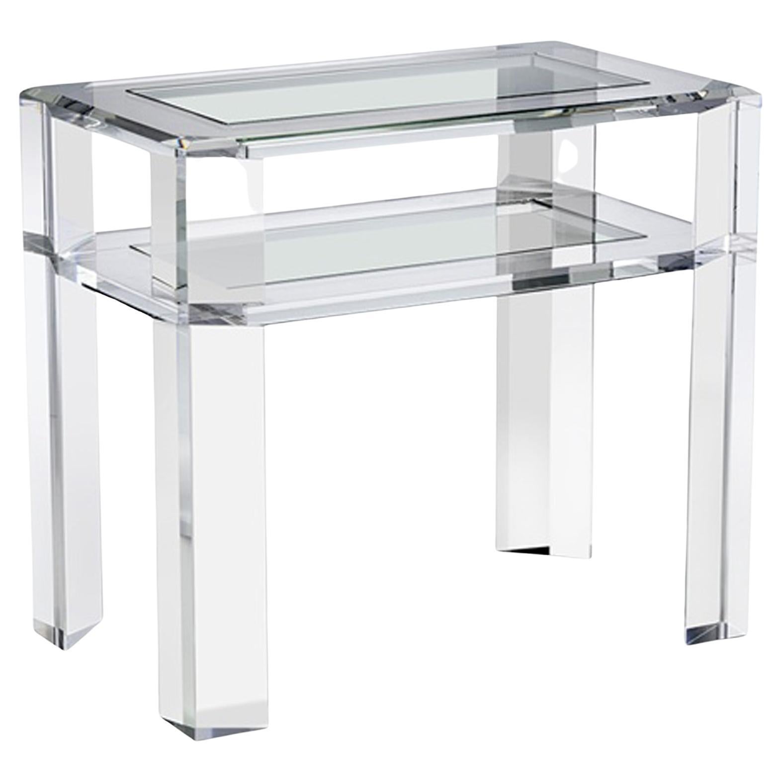 Oxford Acrylic Side Table by Mecox