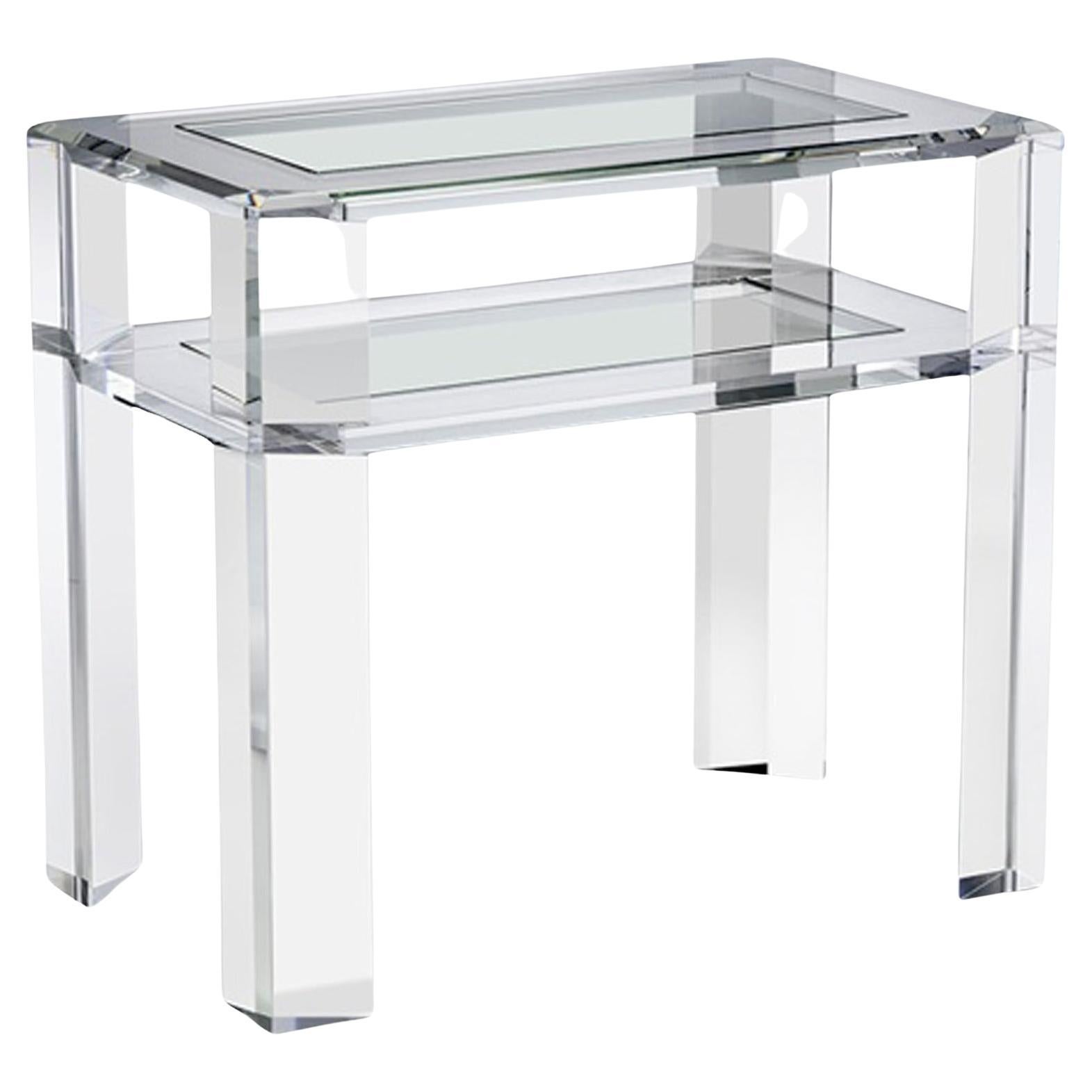 Table d'appoint en acrylique Oxford par Mecox en vente