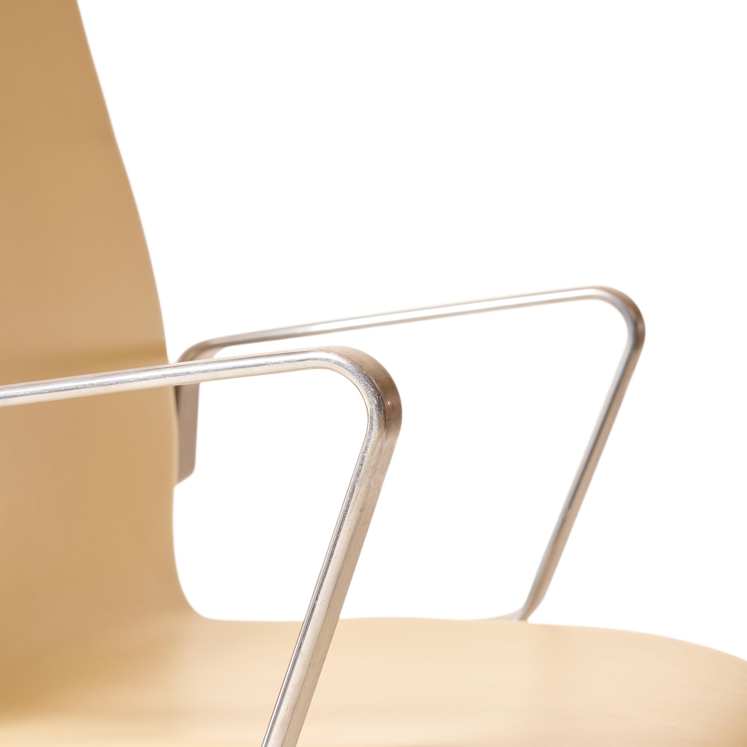 Aluminum Oxford Desk Chair by Arne Jacobsen for Fritz Hansen For Sale