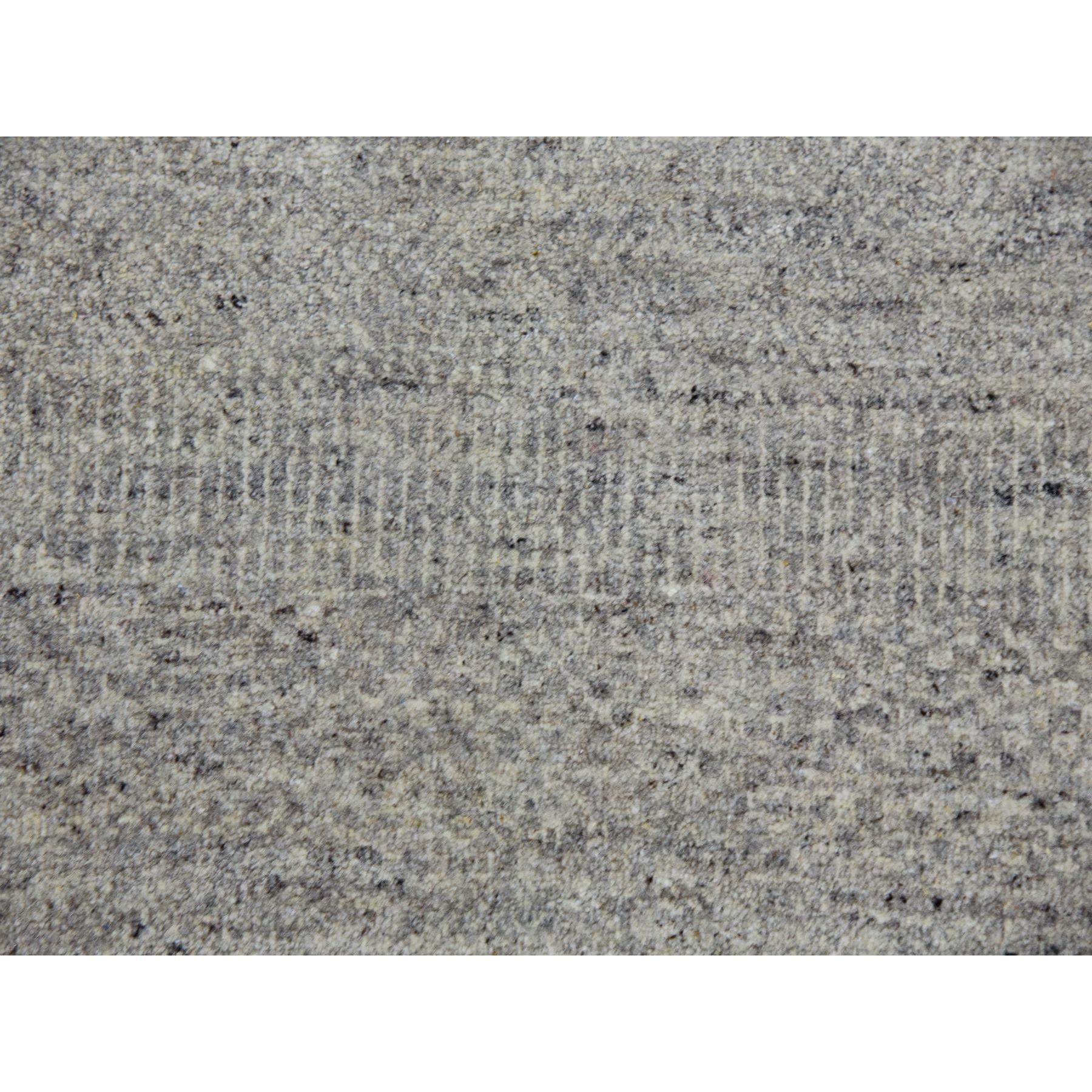 Oxford Grau 100% unbefärbter handgeknüpfter orientalischer Teppich aus Wolle Gras Design 11'10
