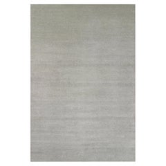 Oxford Gray 100% Undyed Wool Grass Design Hand Knotted Oriental Rug 11'10" x 18'
