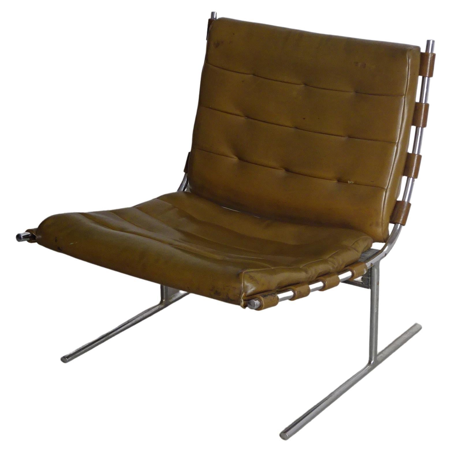 1960s Vintage Zalszupin T Invertido Oxford Lounge Chair For Sale