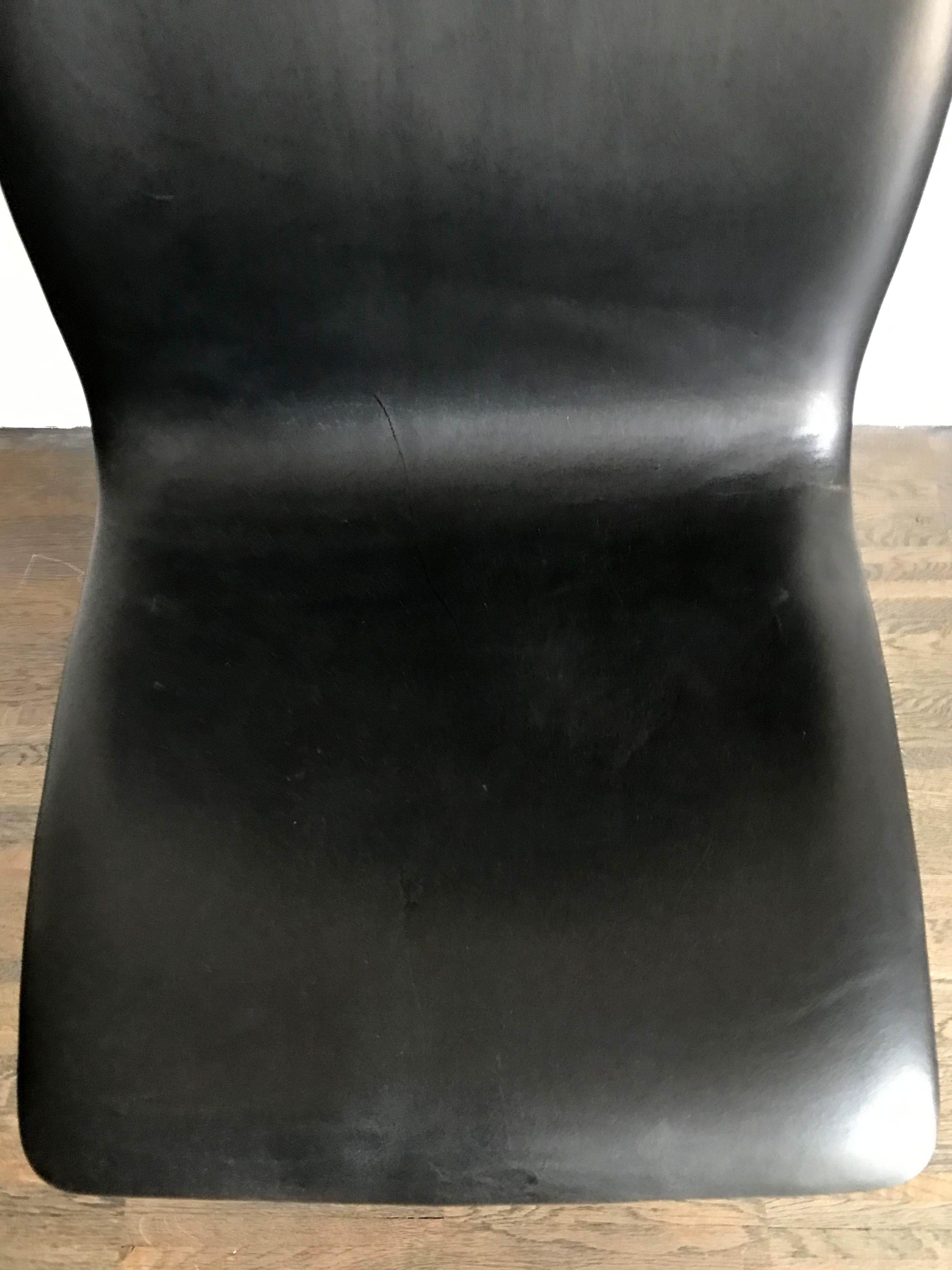 Oxford Midcentury Black Leather Chairs by Arne Jacobsen for Fritz Hansen, 1960s For Sale 5