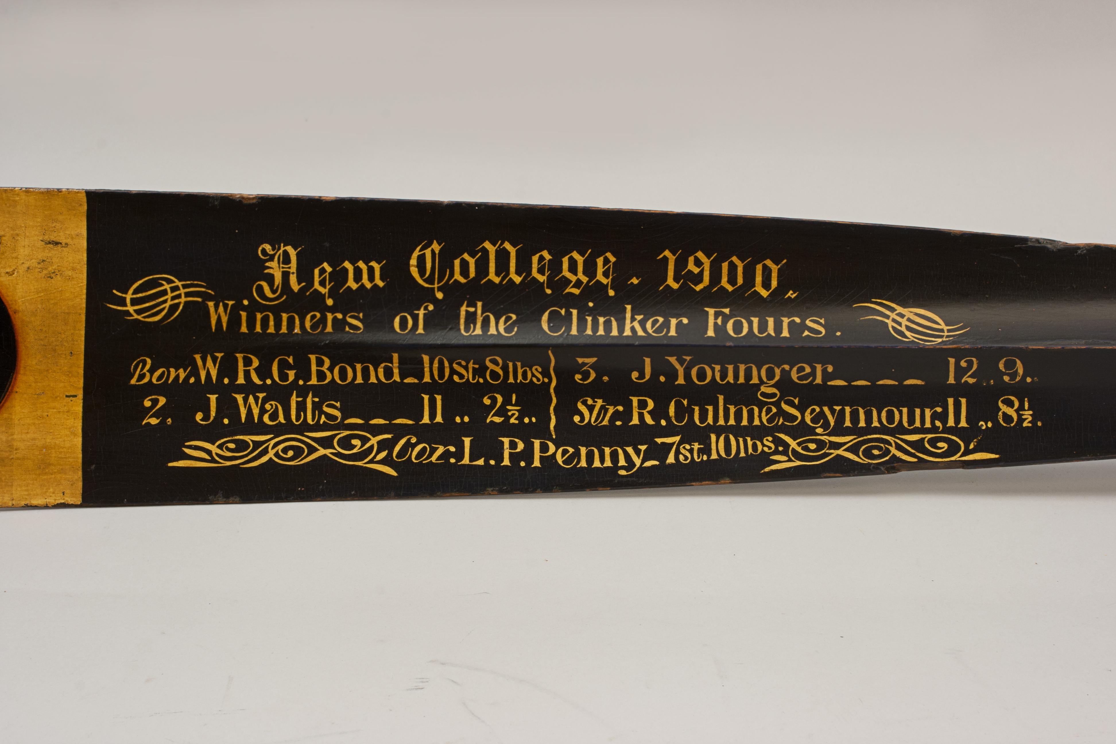 Presentación de la Universidad de Oxford Remo, Ganadores del Clinker Fours 1900 en Bueno Estado en Oxfordshire, GB