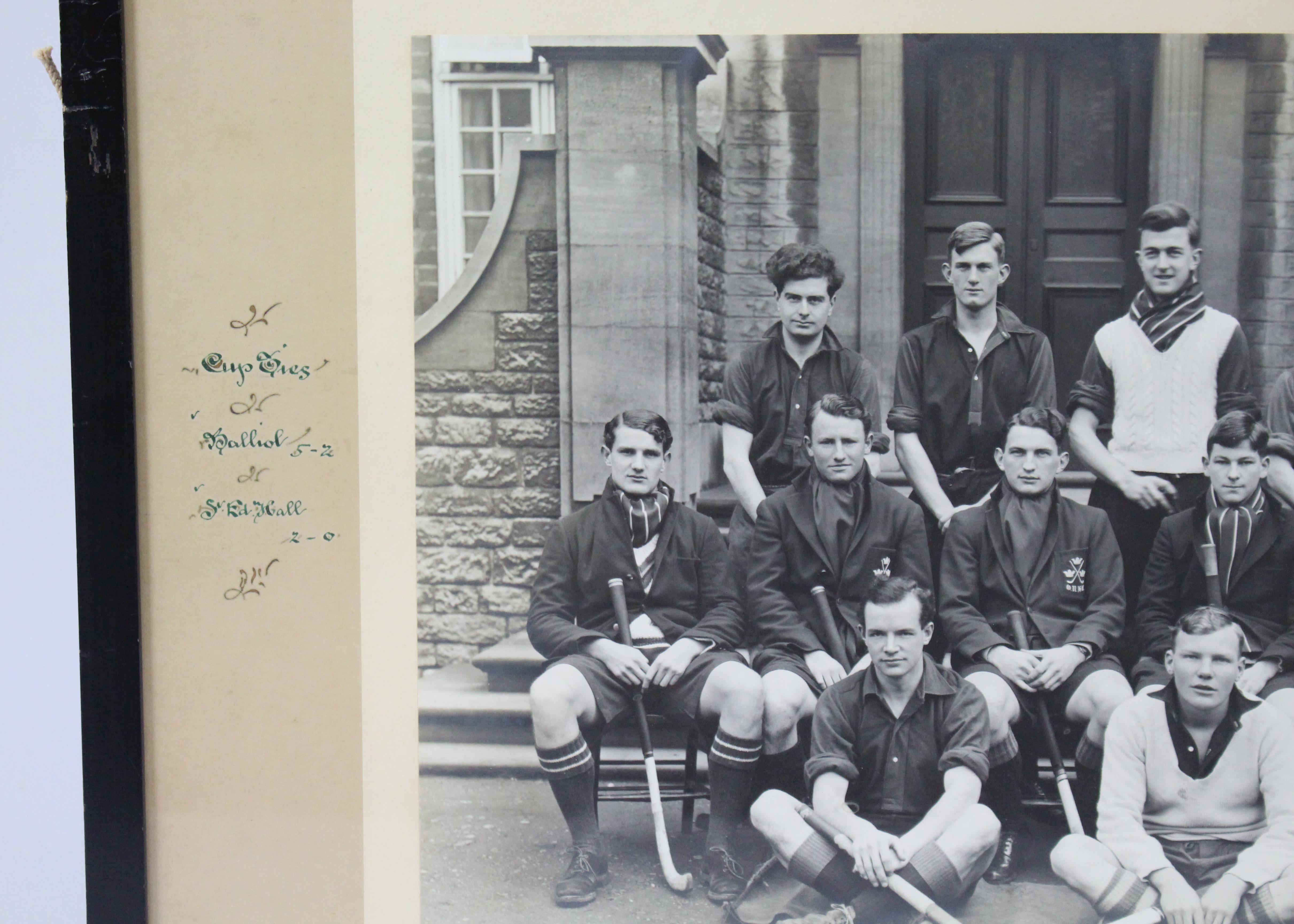 20th Century Oxford University St Peter's Hall 1938-1939 Hockey XI Photograph For Sale
