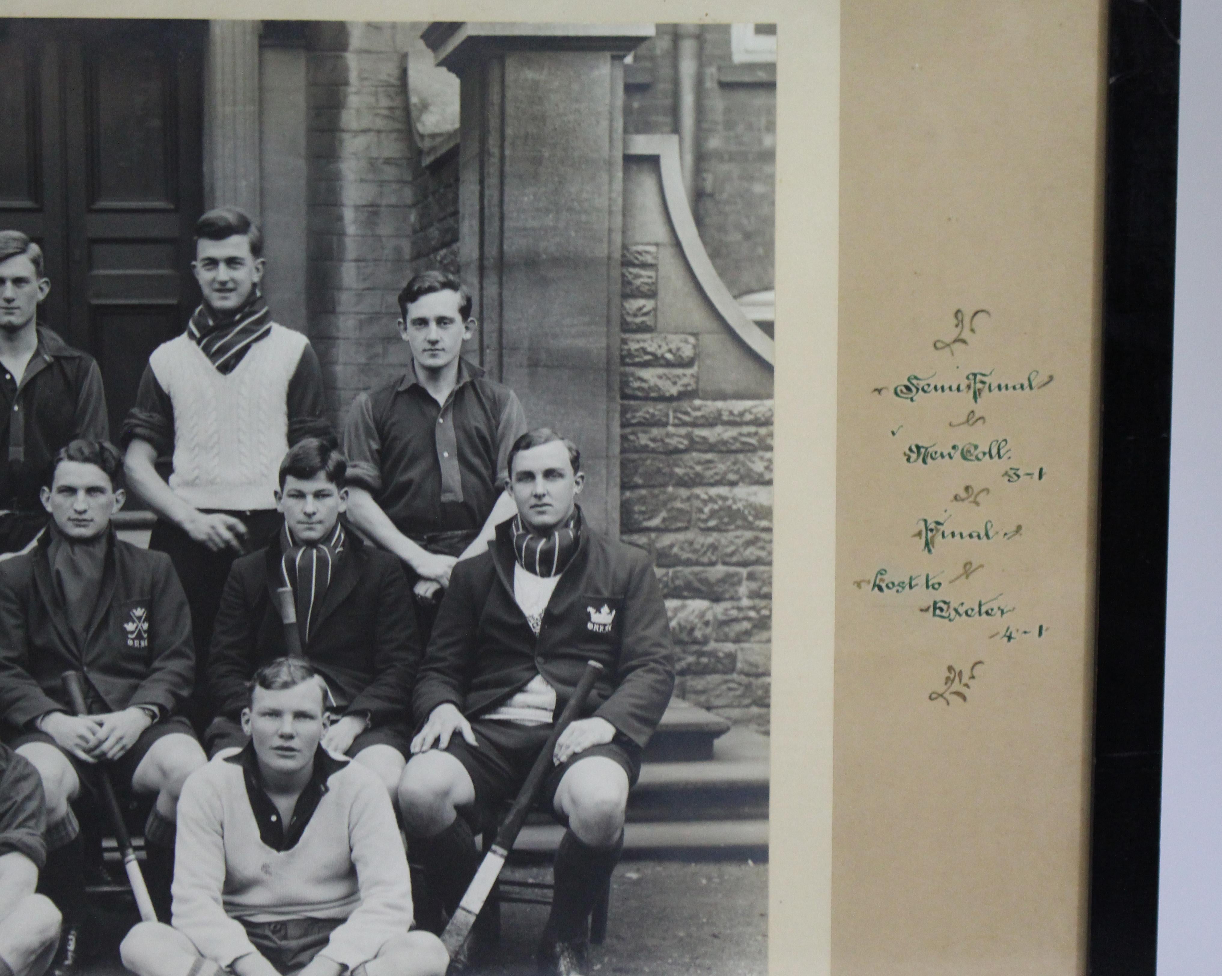 Other Oxford University St Peter's Hall 1938-1939 Hockey XI Photograph For Sale