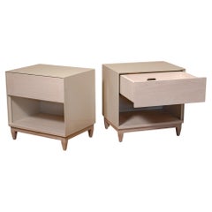 Oxide Matching Side Cabinets in Bleached Maple and White Powder Coated Steel