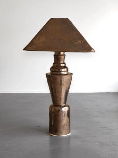 Oxide Moro Ceramic Table Lamp in Glazed Earthenware Clay by Gazar Studio