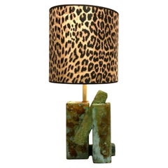Oxidized Bronze and Steel Metallized Lamp by Frederic Texier