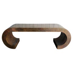 Oxidized Copper Scroll Handmade Coffee Table