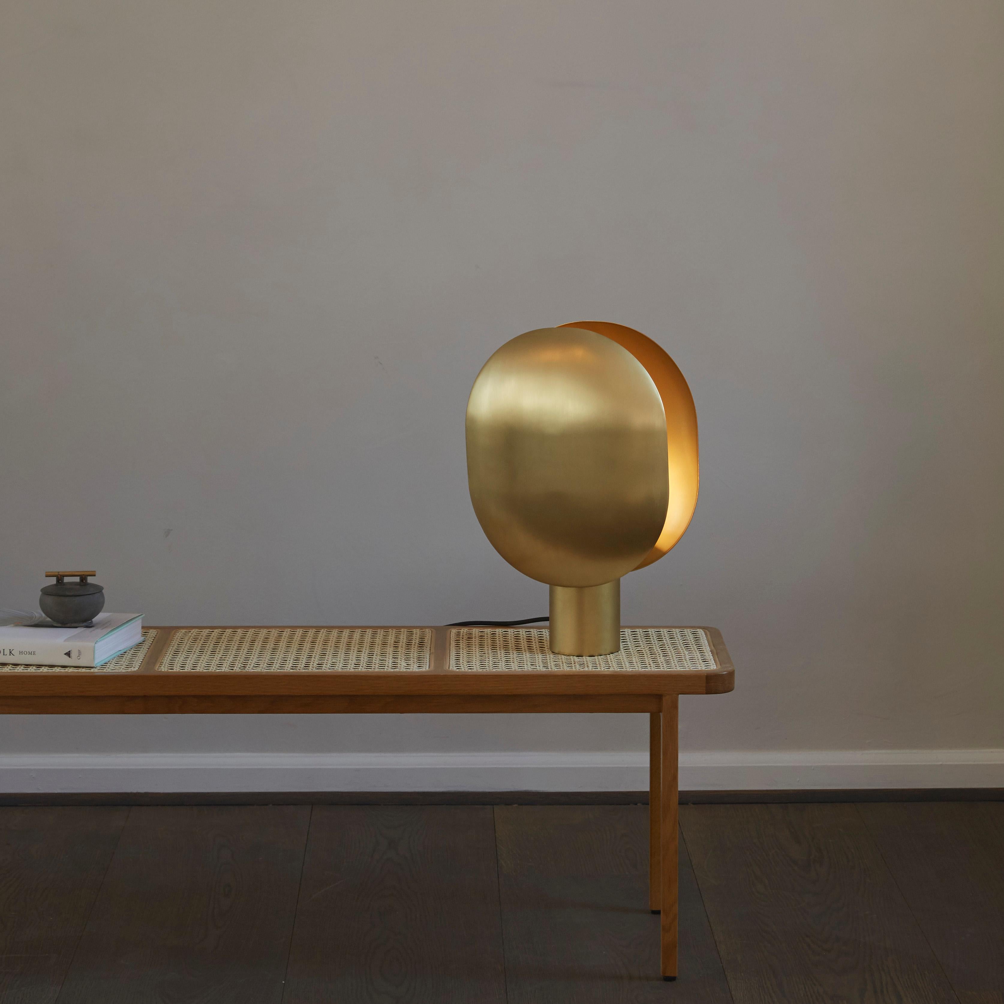 Danish Oxidized Metal Clam Table Lamp by 101 Copenhagen For Sale