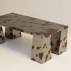 Oxidized Steel Coffee Table, Contemporary Mexican Design, Cowgirl Collection