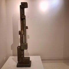 Oxidized Steel Metallized totem 165 by Frederic Texier