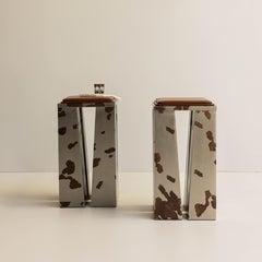 Oxidized Steel Stool, Contemporary Mexican Design, Cowgirl Collection