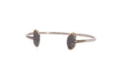 Oxidized Sterling Silver Open Wing Asterope Butterfly Cuff Bracelet