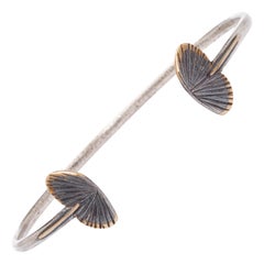 Oxidized Sterling Silver Open Wing Asterope Butterfly Cuff Bracelet