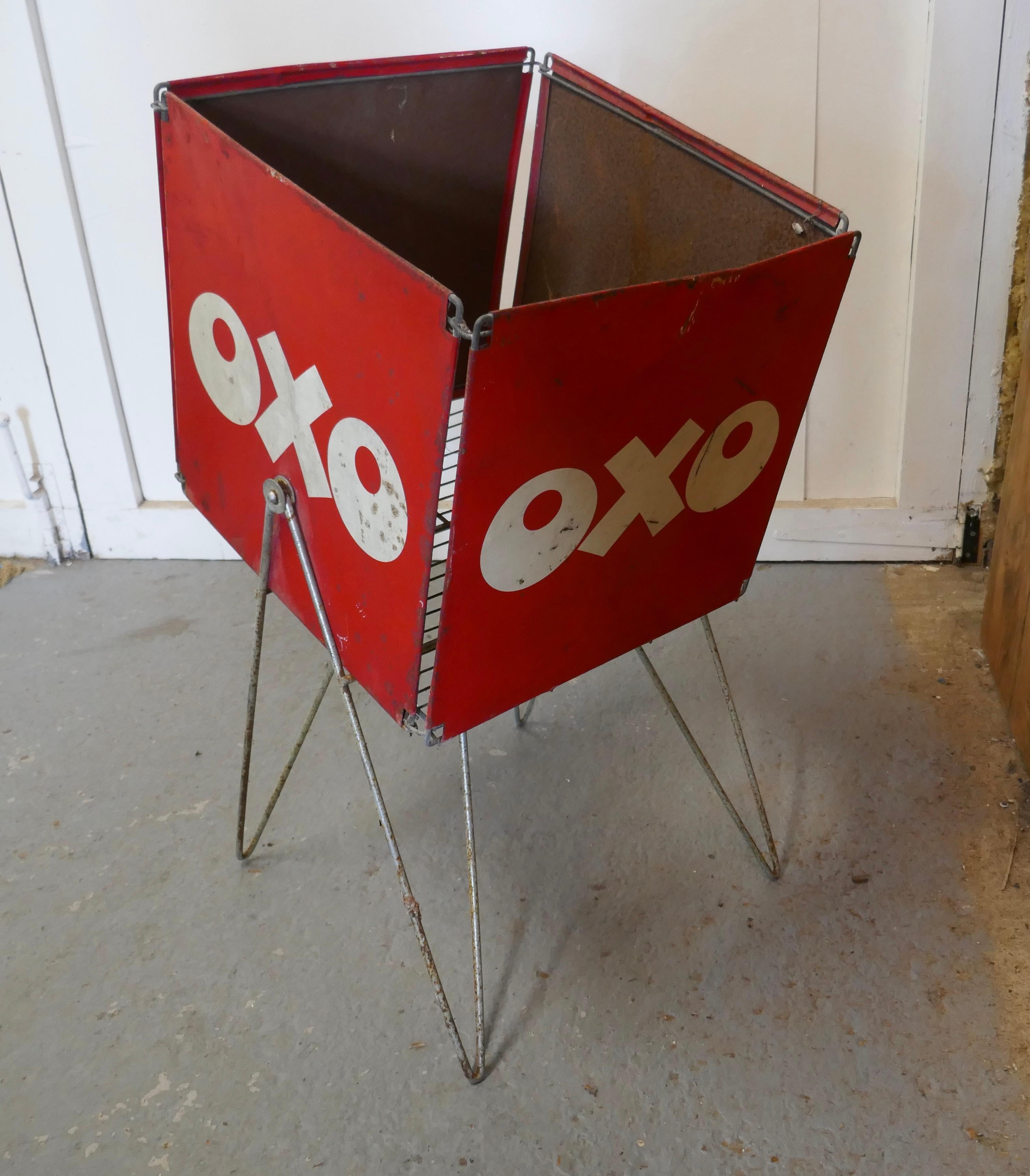 20th Century Oxo Cube Tin Shop Display Dispenser For Sale