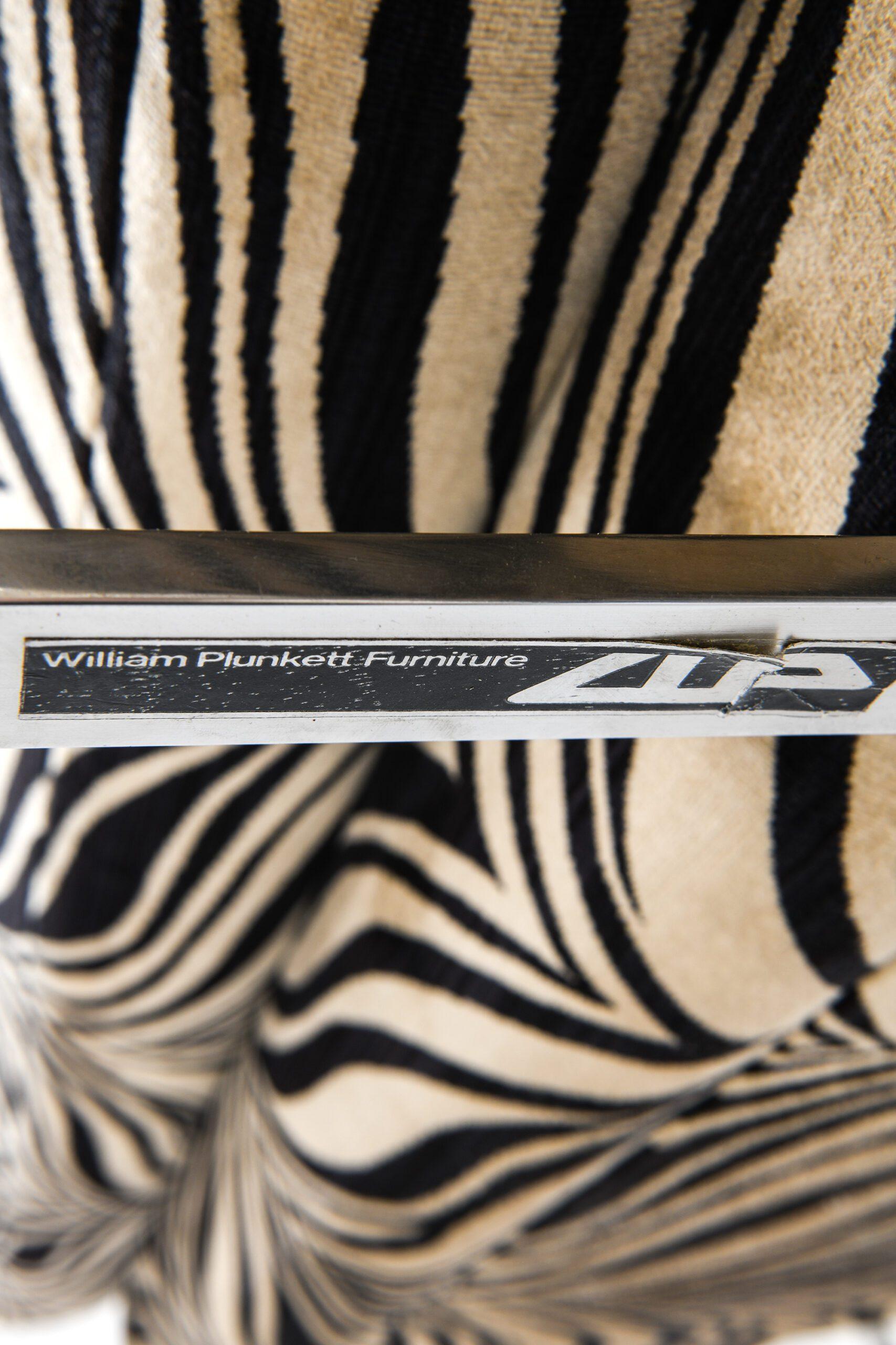 Late 20th Century Oxted Sofa in Original Zebra-Patterned Fabric by William Plunkett, 1970s For Sale