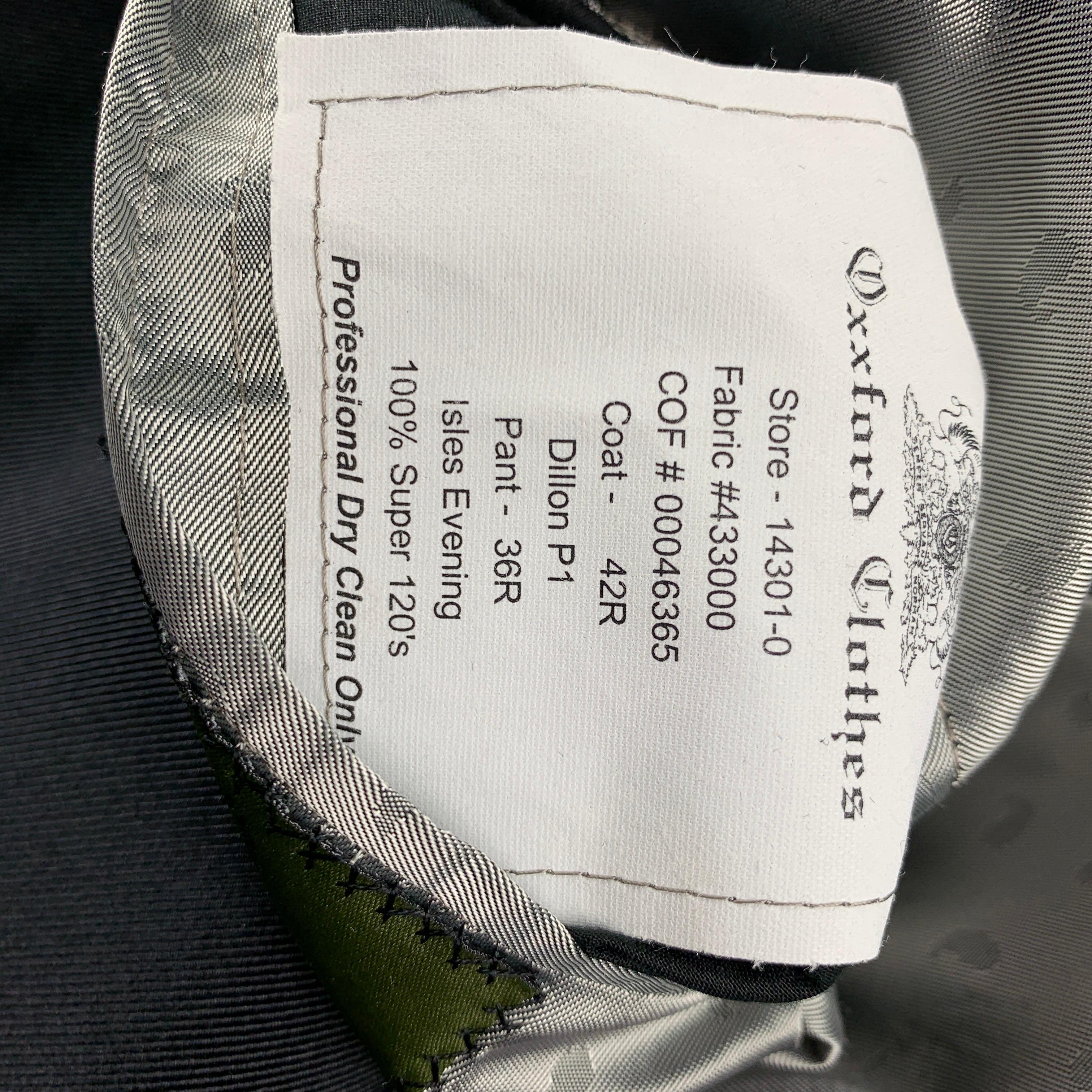 OXXFORD CLOTHES 42 Abito da smoking regular in lana nera con risvolto a punta 3