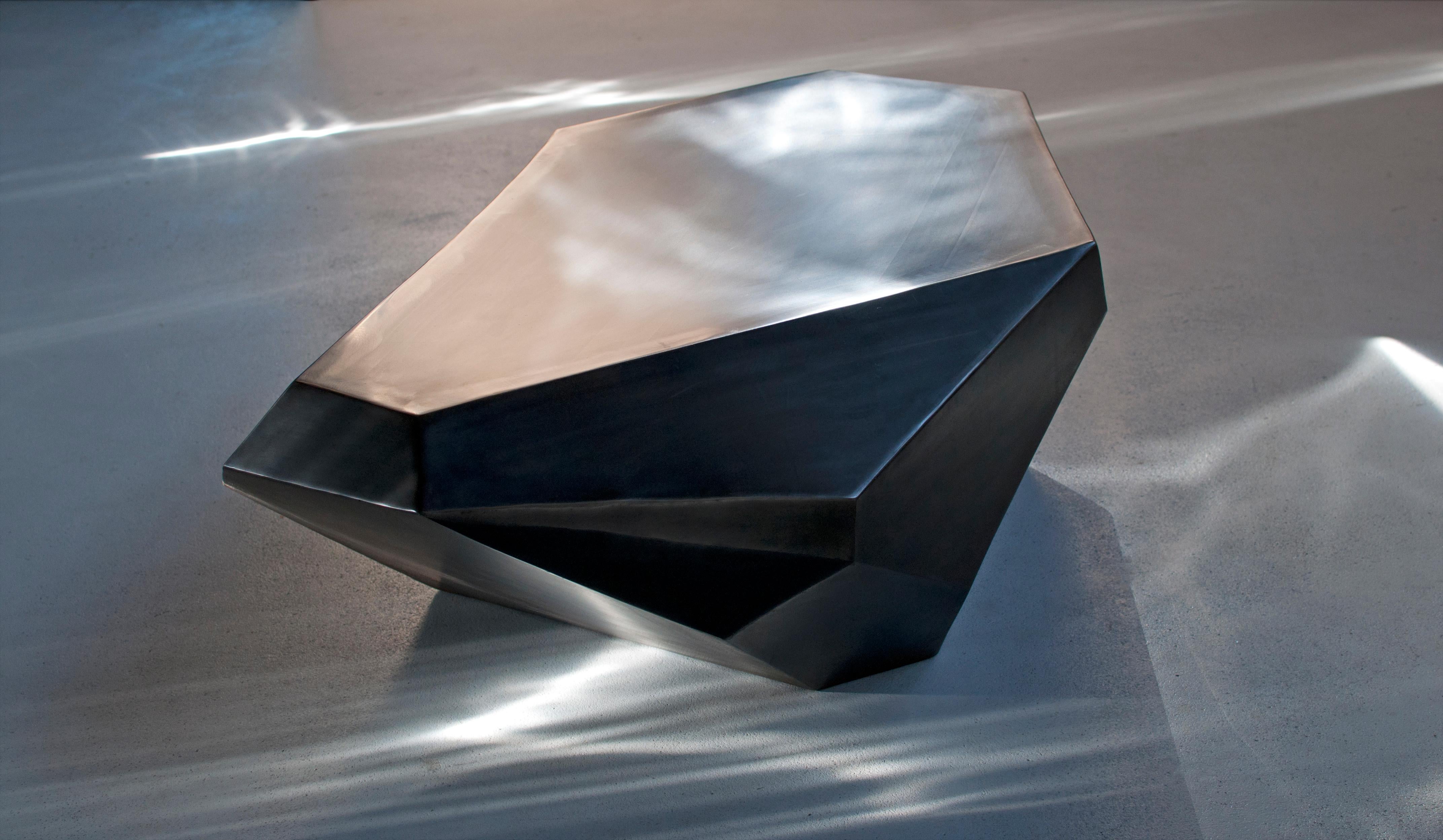 Patinated Oxyde Table by Pol Quadens For Sale