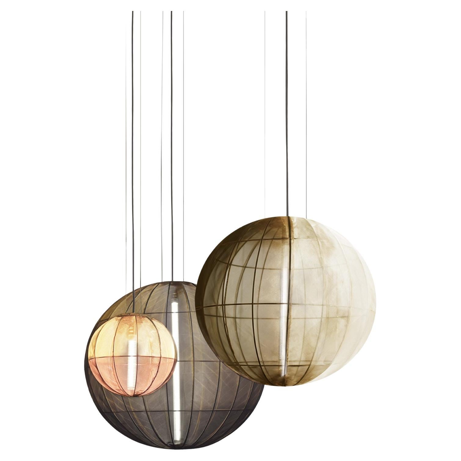 Oxygen Spheres, Ceiling Installation by Different Lamps by Angela Ardisson