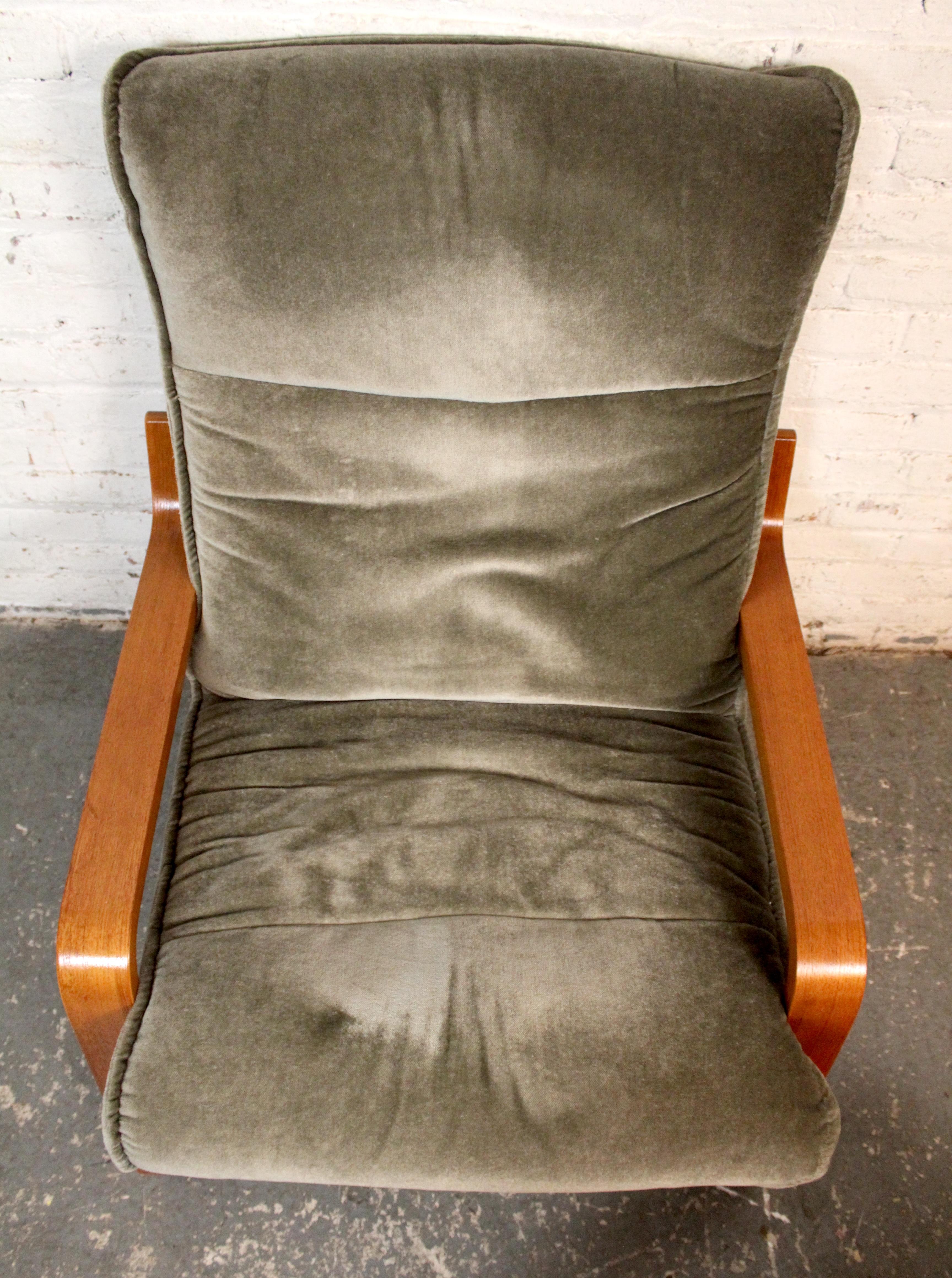 OY BJ Dahlqvist Bentwood Cantilevered Arm Chair with Ottoman For Sale 3
