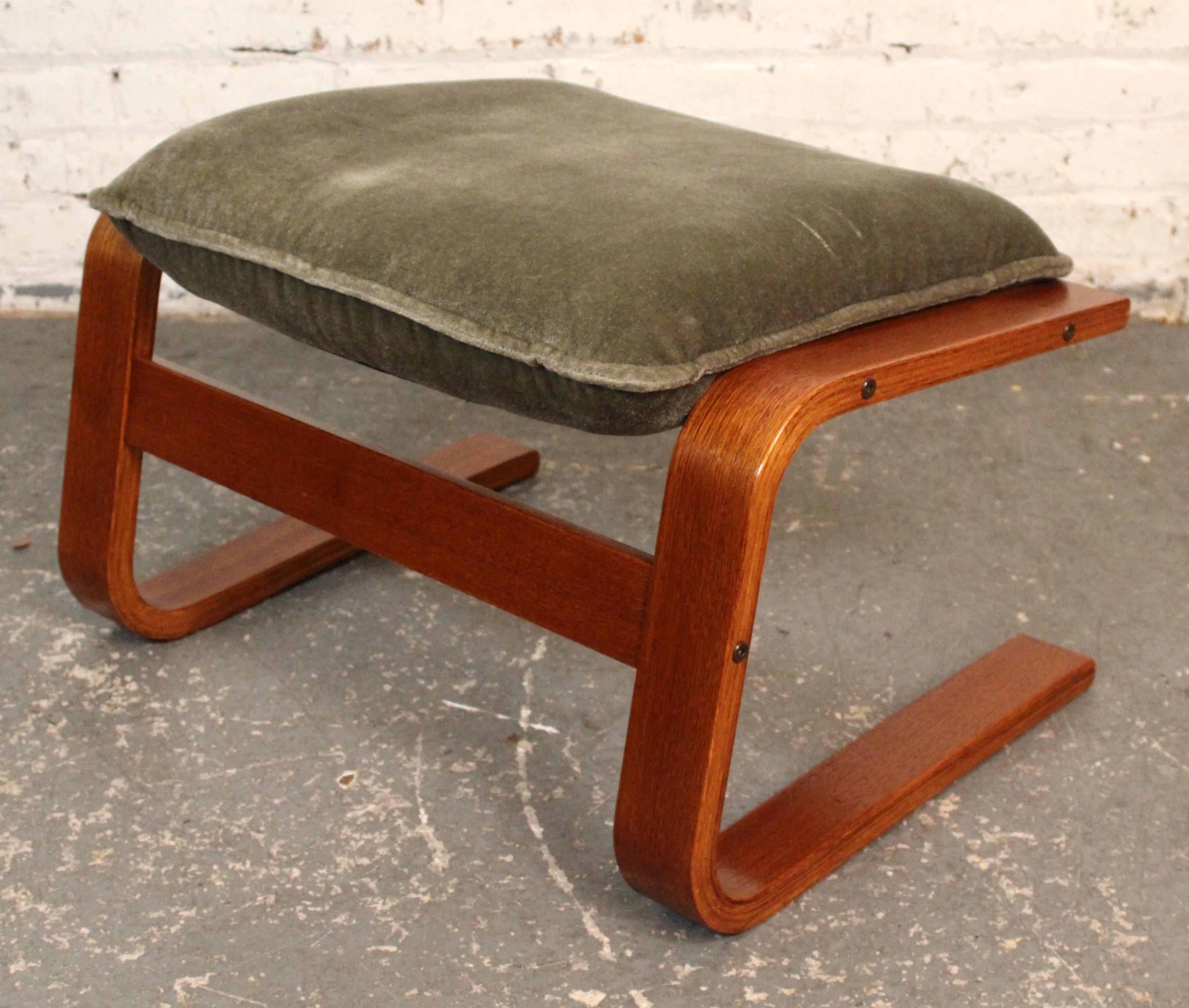 OY BJ Dahlqvist Bentwood Cantilevered Arm Chair with Ottoman For Sale 11