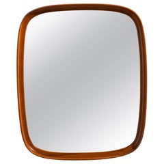 Oy Stockmann Ab, Wandspiegel, Teakholz, Finnland, 1950er Jahre