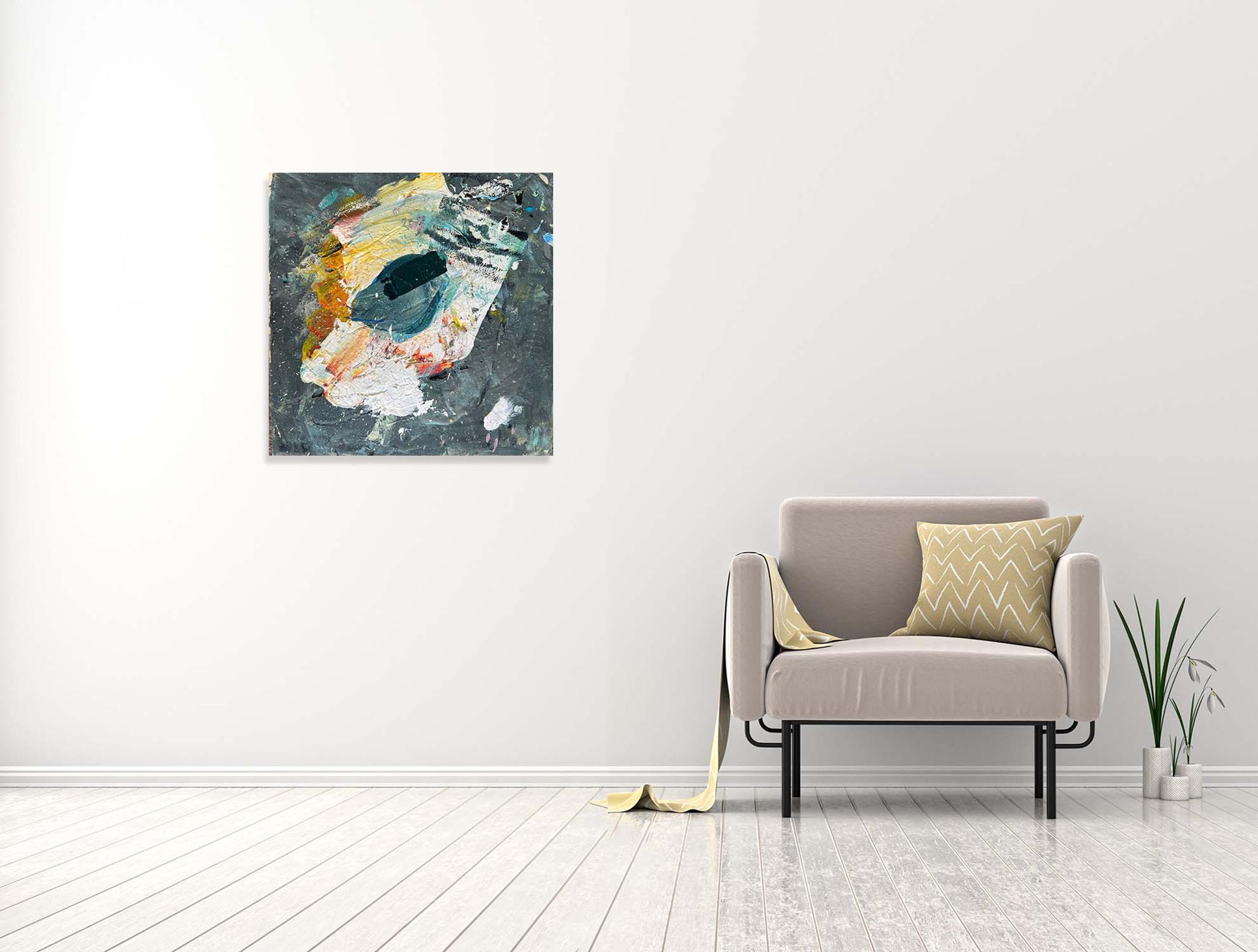 Ein Tropfen – Oya Bolgun – Abstraktes Gemälde – Acryl auf Karton im Angebot 1