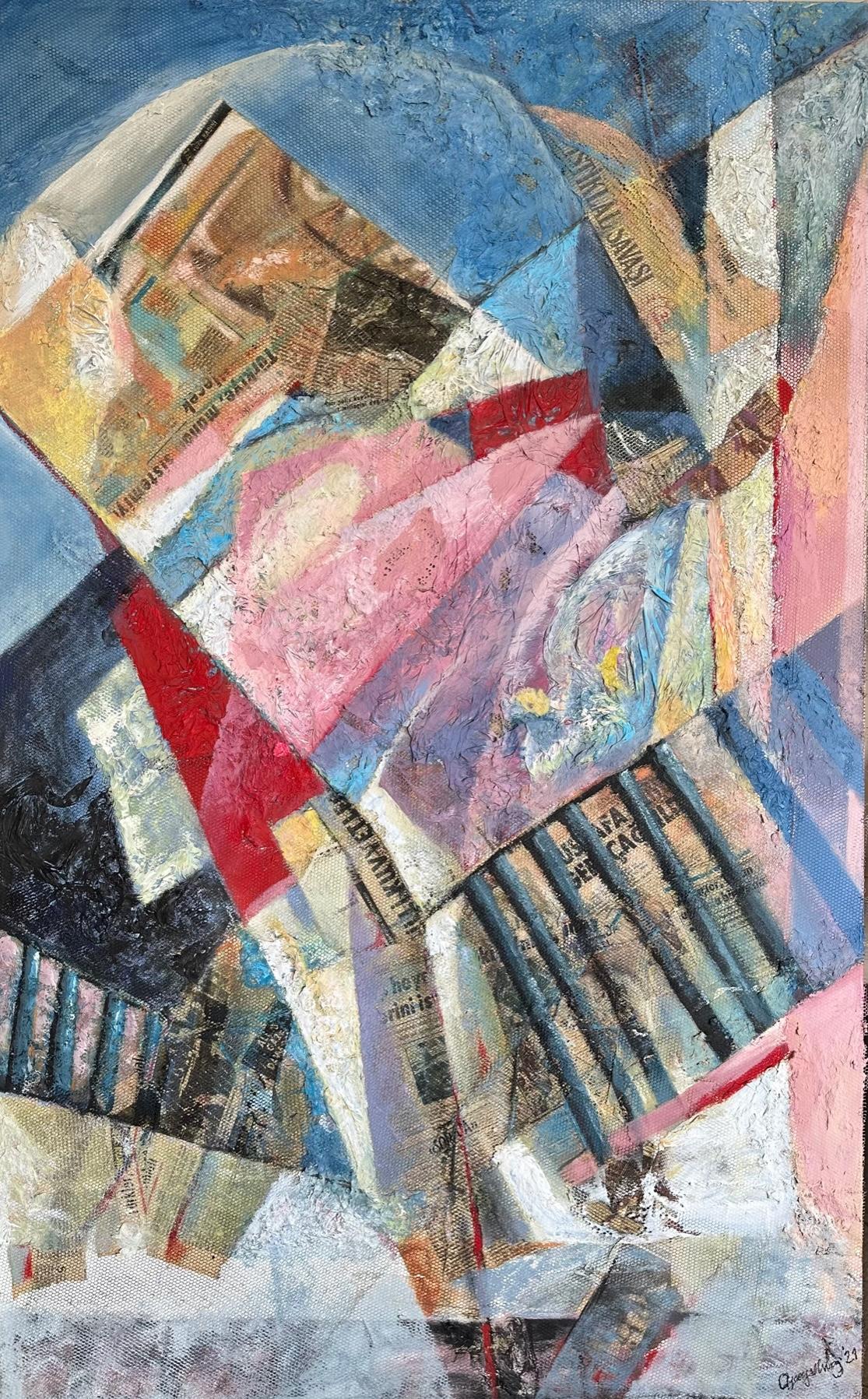 April 23th - Oya Bolgun - Abstract Painting - Mixed Media