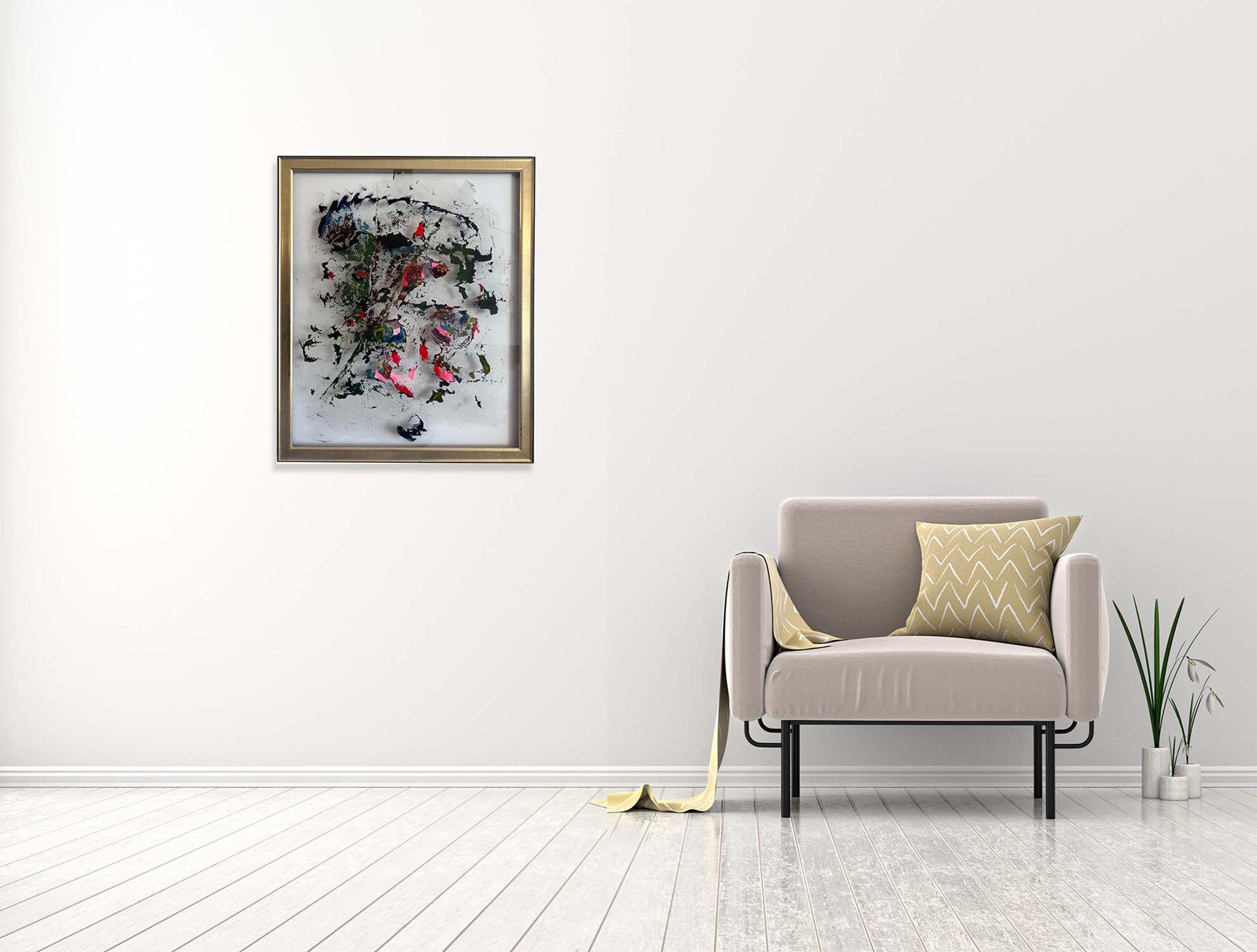 Bouquet 2 - Oya Bolgun - Abstract Painting - Mixed media For Sale 1
