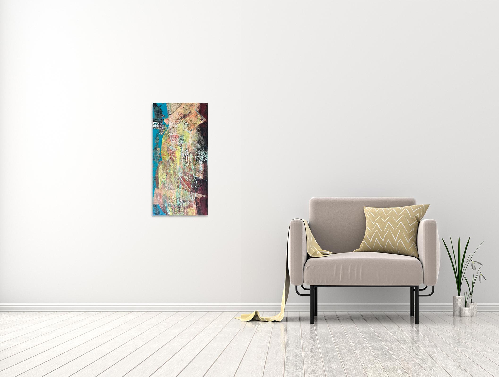 Caos - Oya Bolgun - Pittura astratta - Tecnica mista in vendita 1
