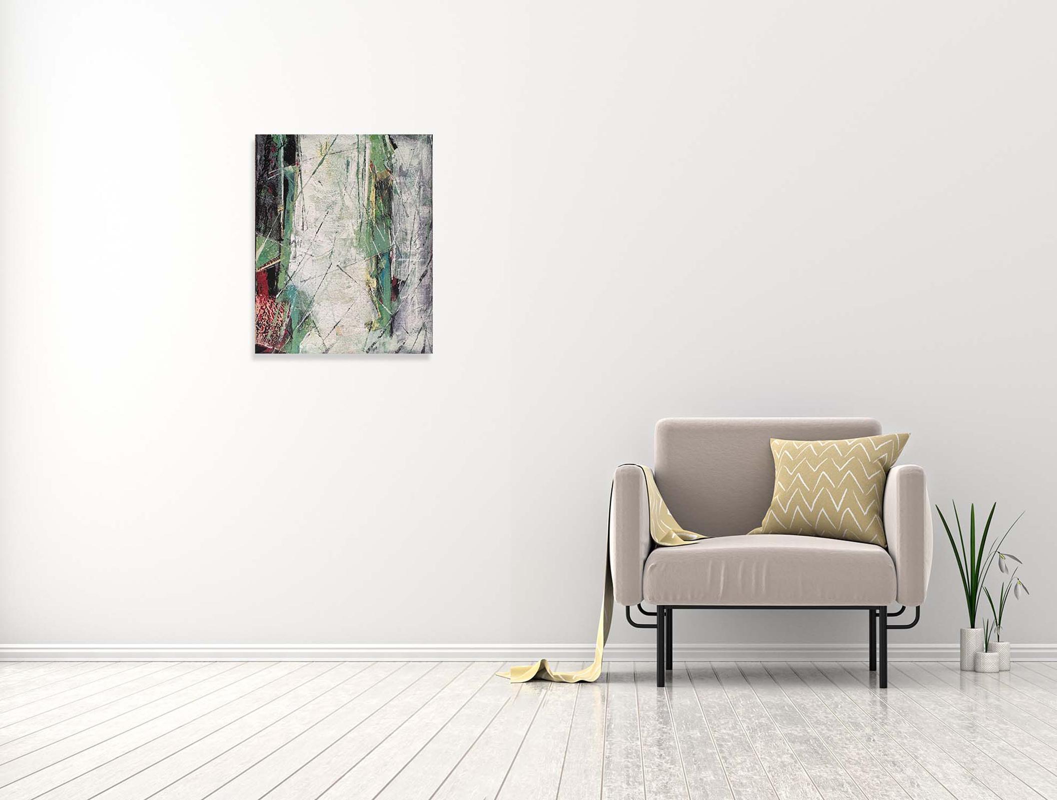 Commotion 2 - Oya Bolgun - Abstract Painting - Mixed Media For Sale 1