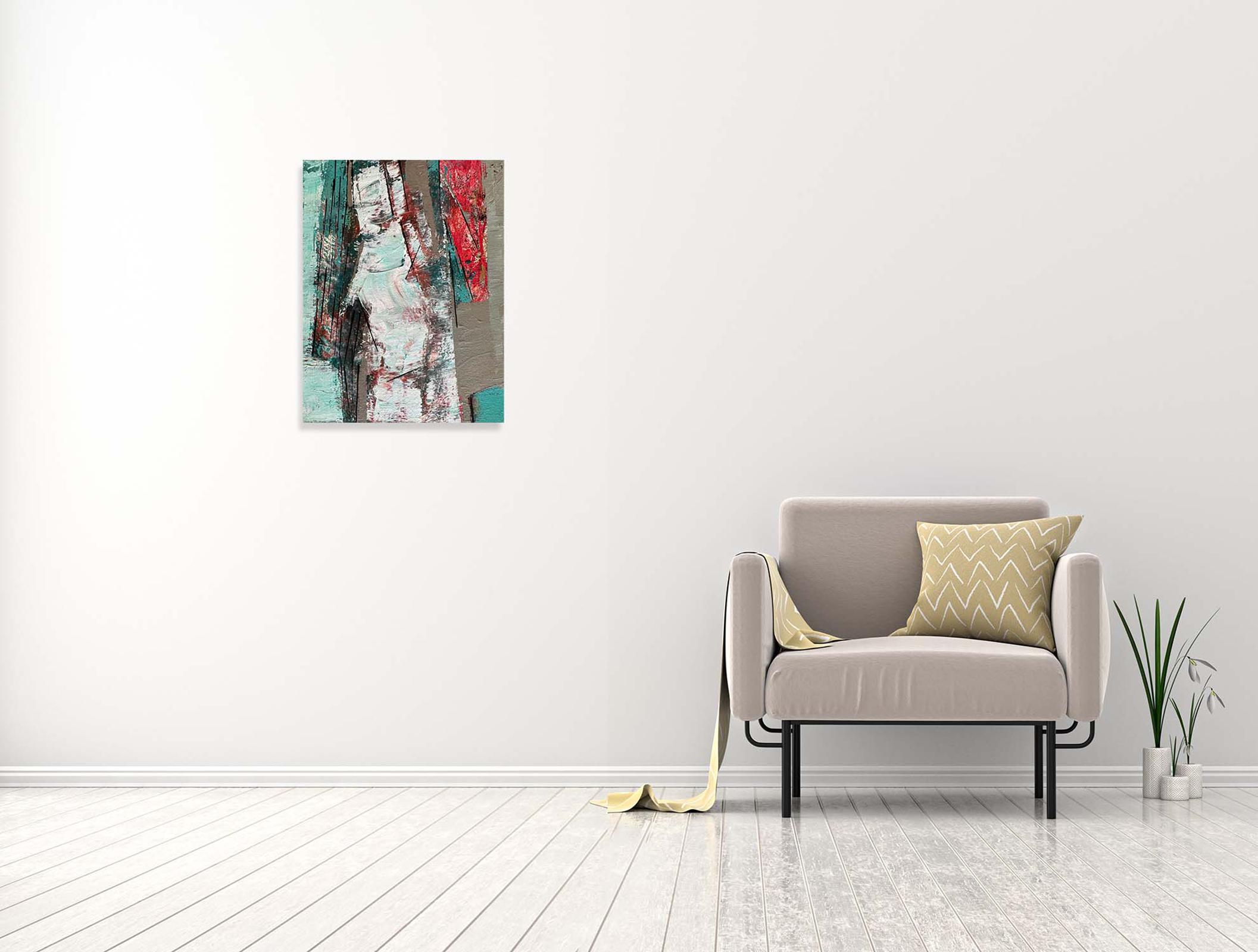 Commotion - Oya Bolgun - Pittura astratta - Tecnica mista in vendita 1