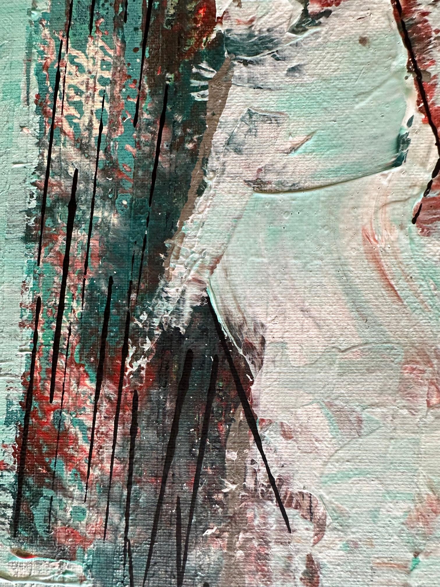Commotion - Oya Bolgun - Pittura astratta - Tecnica mista in vendita 2
