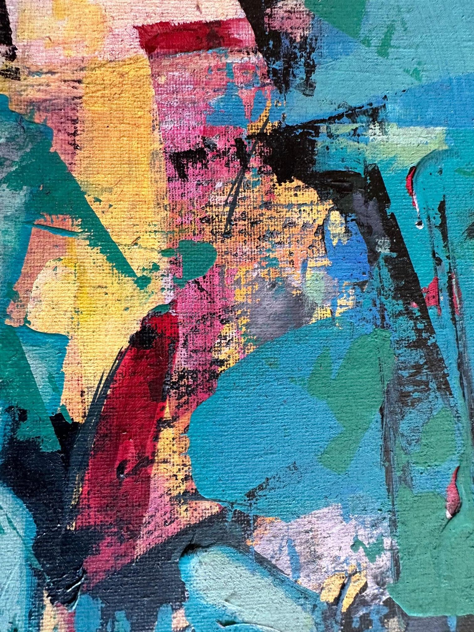 Conversazione - Oya Bolgun - Pittura astratta - Tecnica mista in vendita 2