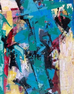 Conversation - Oya Bolgun - Abstract Painting - Mixed Media