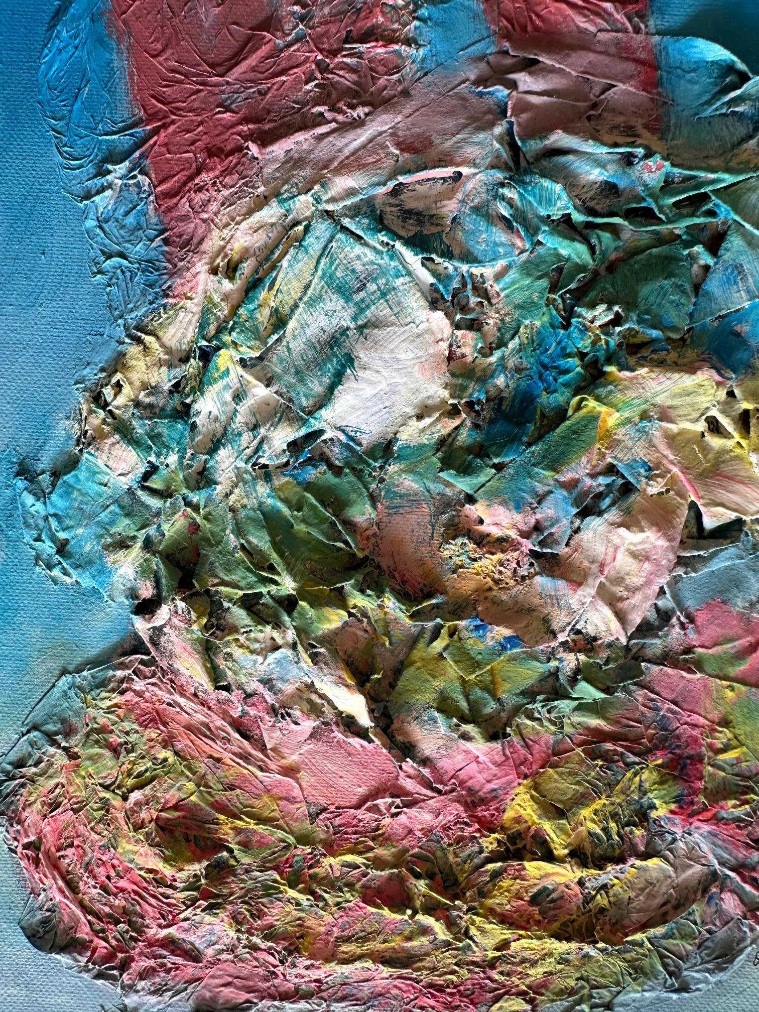 Deep Down - Oya Bolgun - Abstract Painting - Mixed Media For Sale 2